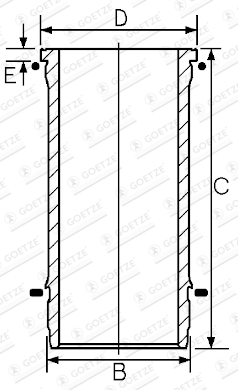 Cilinderbus/voering O-ring Goetze Engine 15-608890-00