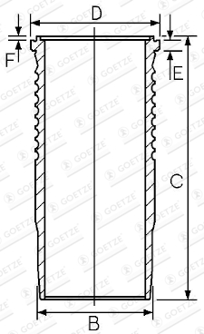 Cilinderbus/voering O-ring Goetze Engine 15-677620-00
