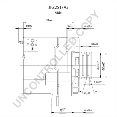 Prestolite Electric Alternator/Dynamo JFZ2517A3