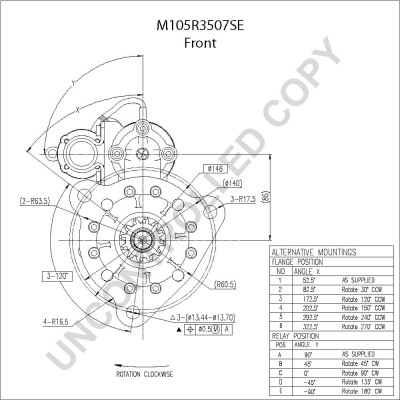 Prestolite Electric Starter M105R3507SE
