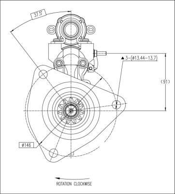 Prestolite Electric Starter M90R3540SE