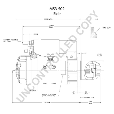 Prestolite Electric Starter MS3-502