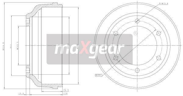 Remtrommel Maxgear 19-2304