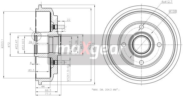 Remtrommel Maxgear 19-2316