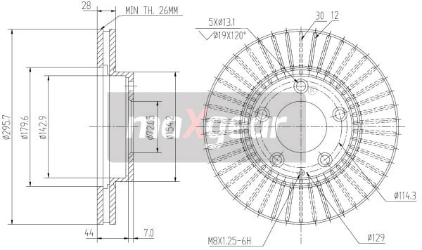 Maxgear Remschijven 19-2387