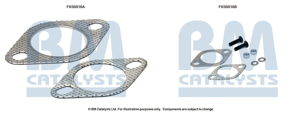 Uitlaat montageset Bm Catalysts FK50016