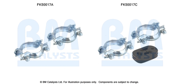 Uitlaat montageset Bm Catalysts FK50017