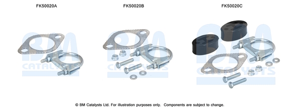 Uitlaat montageset Bm Catalysts FK50020