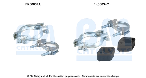 Uitlaat montageset Bm Catalysts FK50034