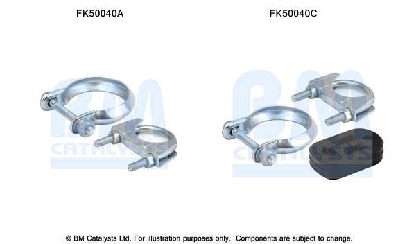 Uitlaat montageset Bm Catalysts FK50040