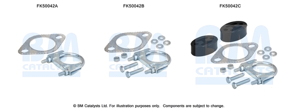 Uitlaat montageset Bm Catalysts FK50042