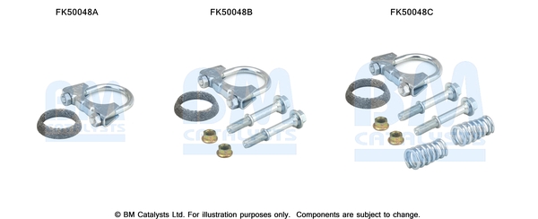 Uitlaat montageset Bm Catalysts FK50048