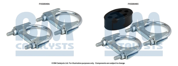 Uitlaat montageset Bm Catalysts FK50049