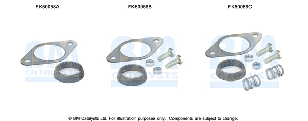 Uitlaat montageset Bm Catalysts FK50058