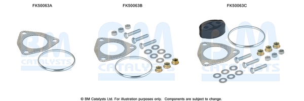 Uitlaat montageset Bm Catalysts FK50063