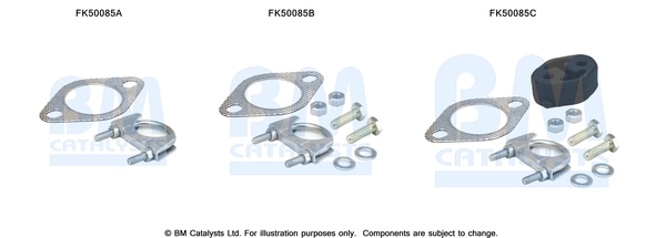 Uitlaat montageset Bm Catalysts FK50085