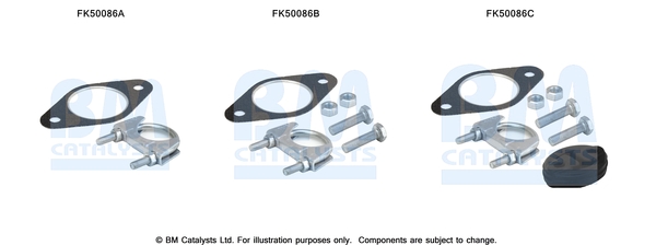 Uitlaat montageset Bm Catalysts FK50086