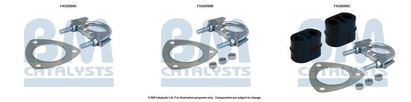 Uitlaat montageset Bm Catalysts FK50099