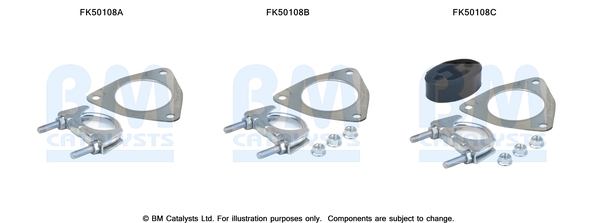 Uitlaat montageset Bm Catalysts FK50108