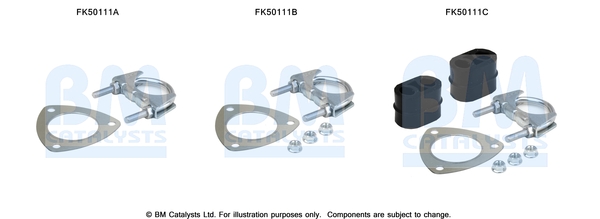 Uitlaat montageset Bm Catalysts FK50111