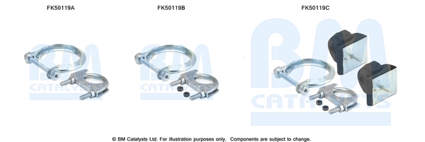 Uitlaat montageset Bm Catalysts FK50119