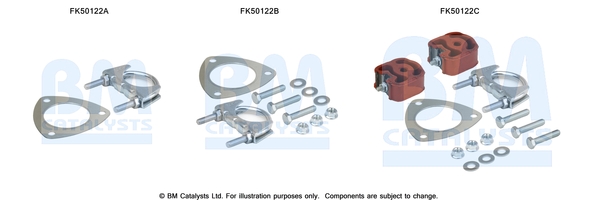 Uitlaat montageset Bm Catalysts FK50122