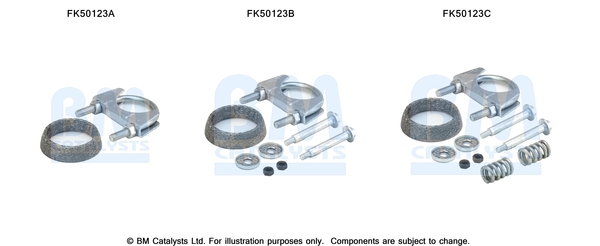 Uitlaat montageset Bm Catalysts FK50123