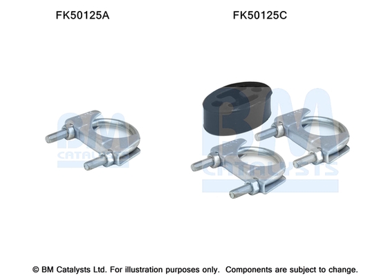 Uitlaat montageset Bm Catalysts FK50125