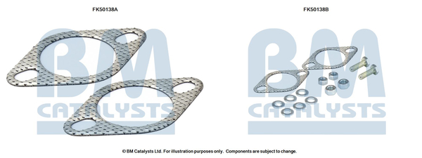 Uitlaat montageset Bm Catalysts FK50138