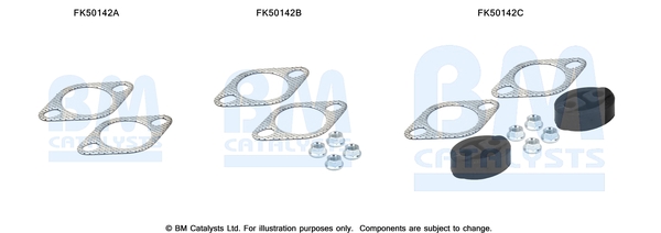 Uitlaat montageset Bm Catalysts FK50142