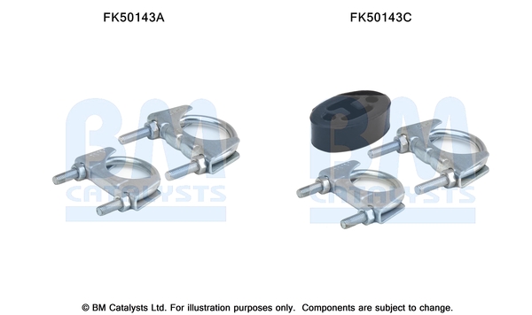 Uitlaat montageset Bm Catalysts FK50143