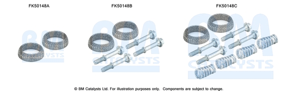 Uitlaat montageset Bm Catalysts FK50148