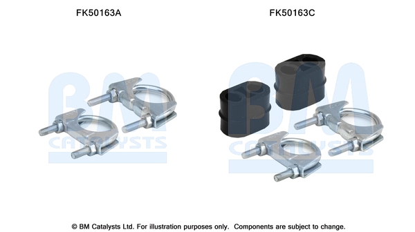 Uitlaat montageset Bm Catalysts FK50163