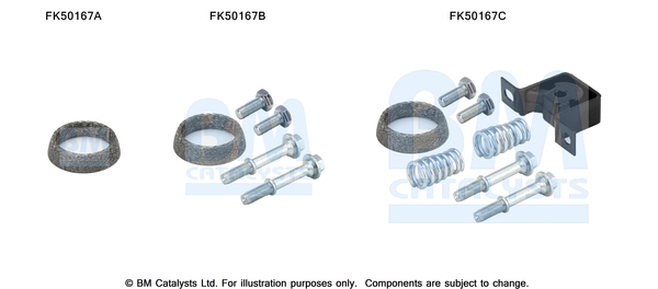 Uitlaat montageset Bm Catalysts FK50167