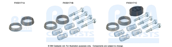 Uitlaat montageset Bm Catalysts FK50171