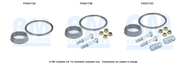 Uitlaat montageset Bm Catalysts FK50173