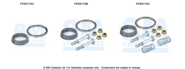 Uitlaat montageset Bm Catalysts FK50174