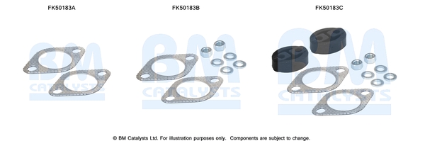 Uitlaat montageset Bm Catalysts FK50183