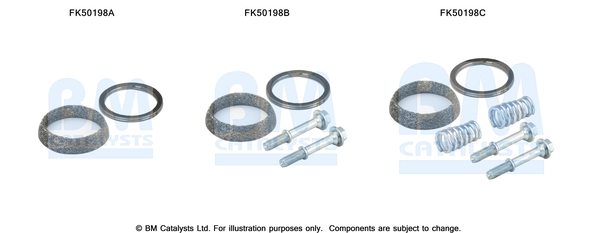 Uitlaat montageset Bm Catalysts FK50198