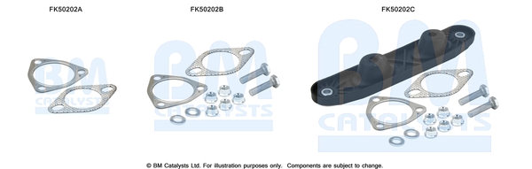 Uitlaat montageset Bm Catalysts FK50202