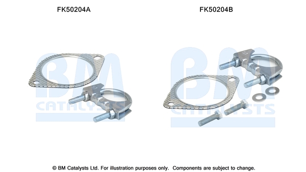 Uitlaat montageset Bm Catalysts FK50204