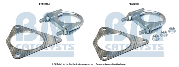 Uitlaat montageset Bm Catalysts FK50208