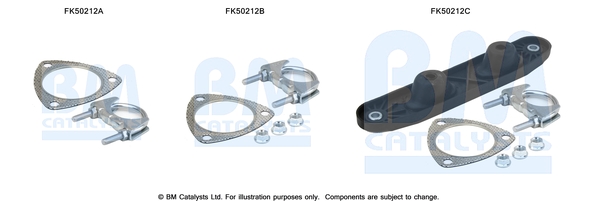 Uitlaat montageset Bm Catalysts FK50212