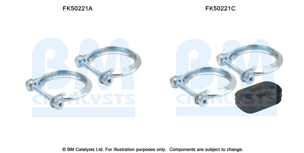 Uitlaat montageset Bm Catalysts FK50221