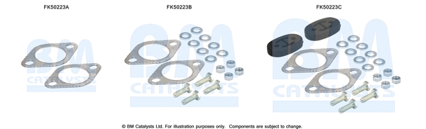 Uitlaat montageset Bm Catalysts FK50223