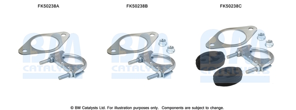 Uitlaat montageset Bm Catalysts FK50238