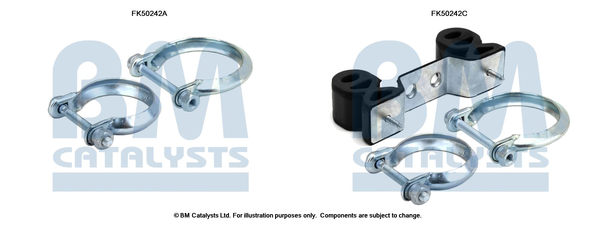 Uitlaat montageset Bm Catalysts FK50242