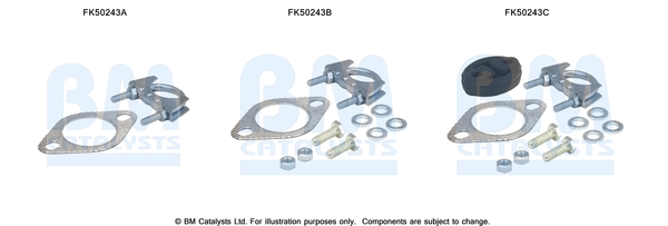 Uitlaat montageset Bm Catalysts FK50243