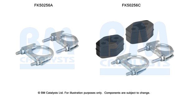 Uitlaat montageset Bm Catalysts FK50256