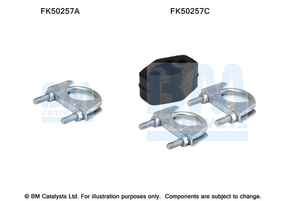 Uitlaat montageset Bm Catalysts FK50257